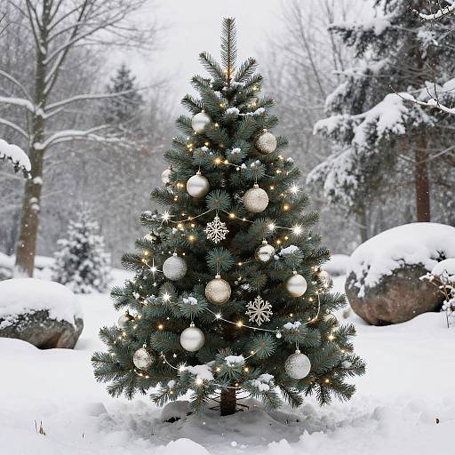 Sage Green Christmas Tree Wonderland