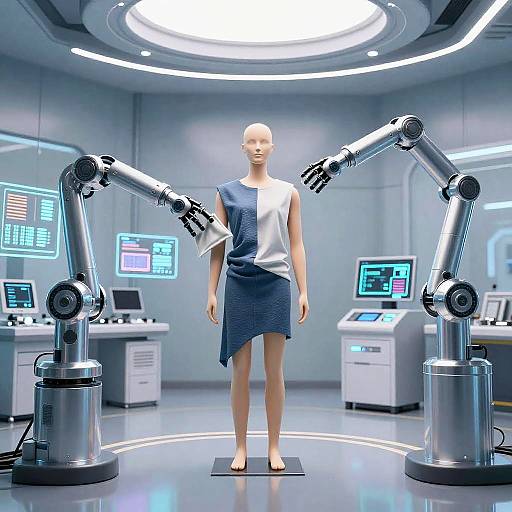 Futuristic Robotic Declothing System