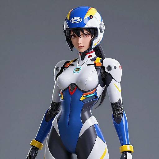 Futuristic Anime Mecha Racing Woman