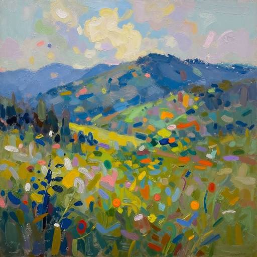 Abstract AI Landscape Reinterpretation