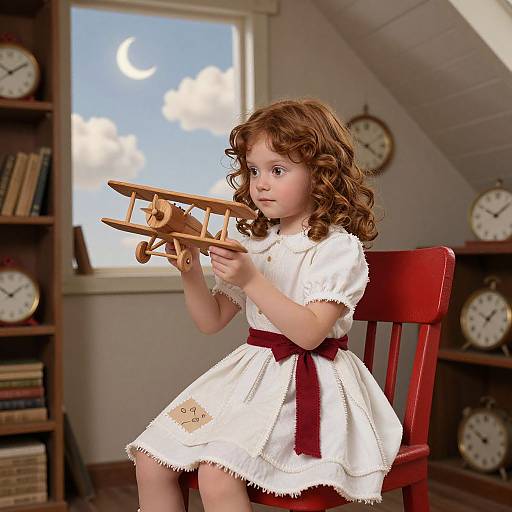 Young Girl in Hand-Sewn Peter Pan Costume