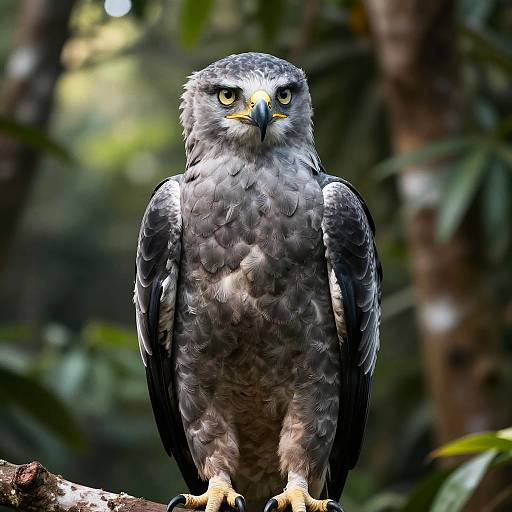 Majestic Harpy Eagle in Tropical Canopy