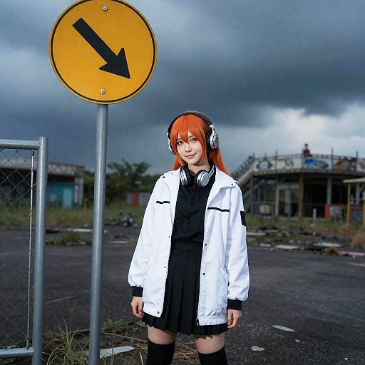 Adachi Rei at Stormy Amusement Park