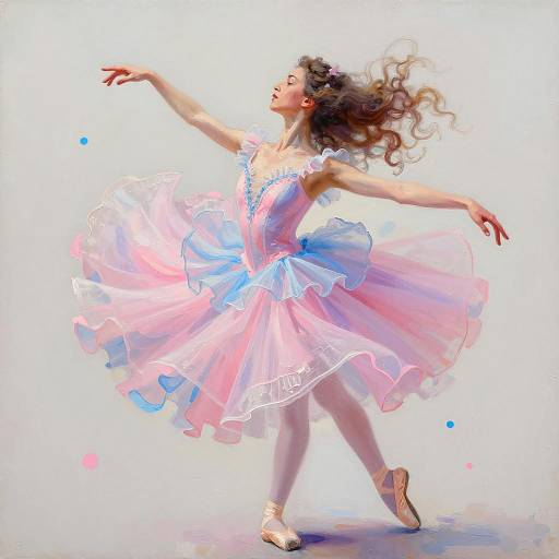 Lavish Ballerina in Dynamic Dance Pose
