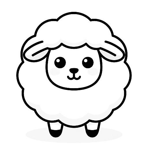 Cute Cartoon Sheep Illustration