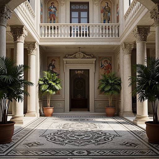 3D Greek Mansion Interior Design