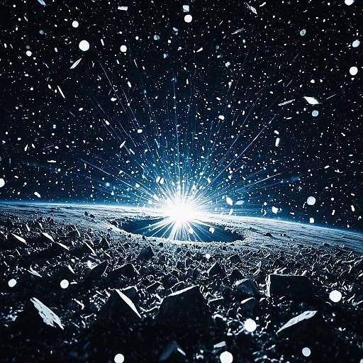 Serene Journey Through Cosmic Crystals