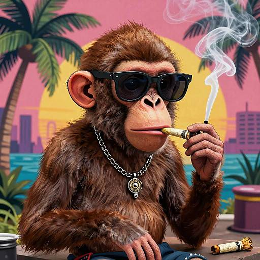 Bored Ape Smoking Joint Artwork
