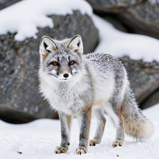 Majestic Arctic Fox in Snow