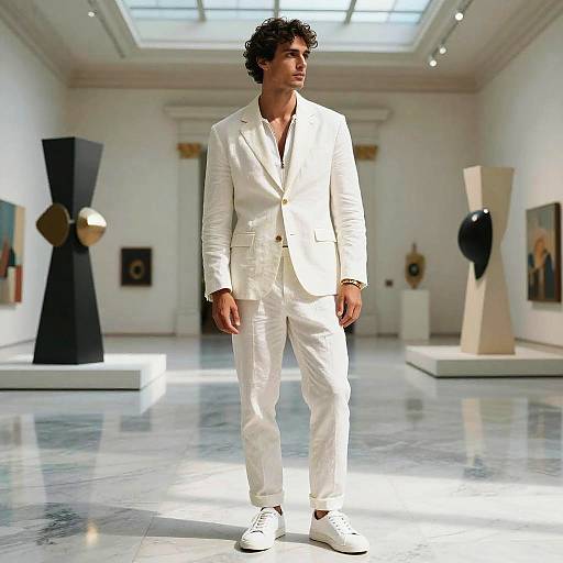 Luxury Fashion Editorial in Art Museum