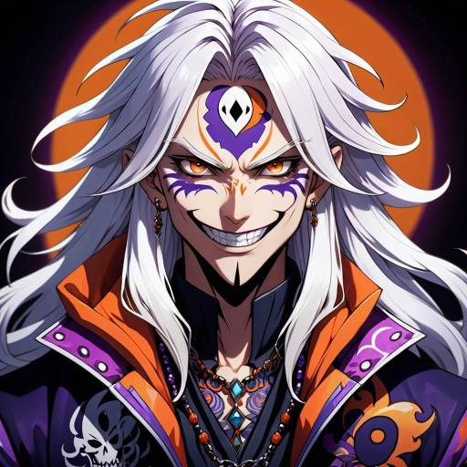 Sinister Anime Character with Dramatic Flair