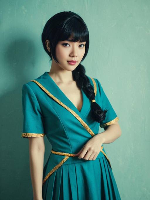 Woman in Atra Mixta Cosplay Costume