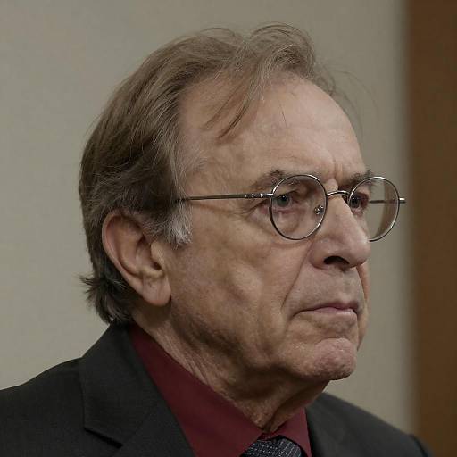 Serious Elderly Man Portrait in Suit