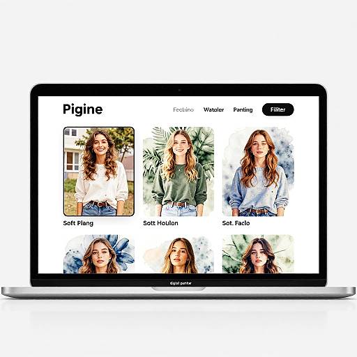 Photograph of a laptop screen displaying 