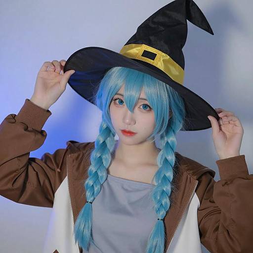 Portrait of Blue-Haired Witch