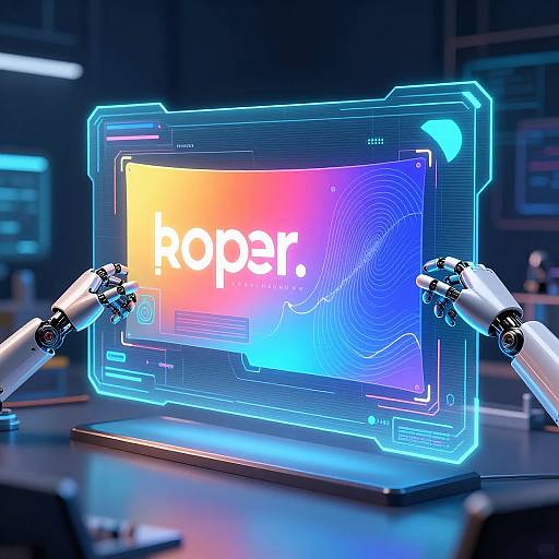 Futuristic AI Banner Maker Concept