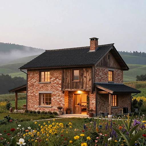 Rustic Countryside House with Modern Touches