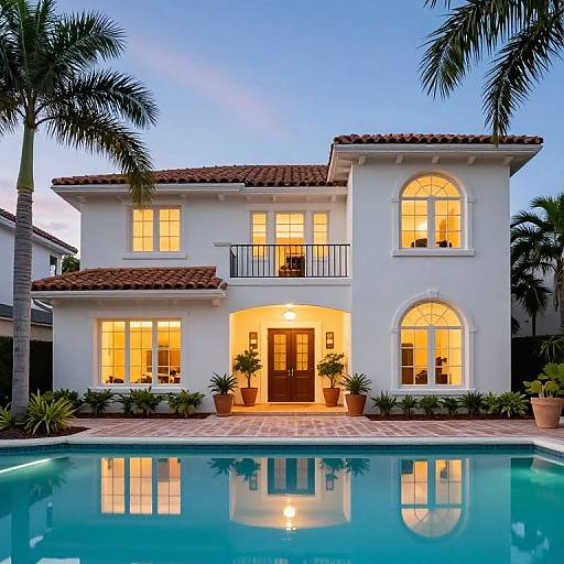 Mediterranean Home with Twilight Pool