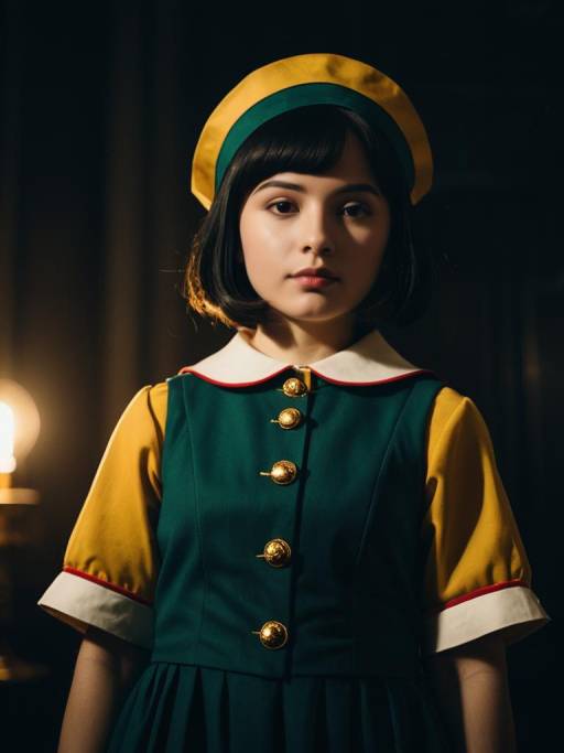 Woman in Adeleine Cosplay Costume