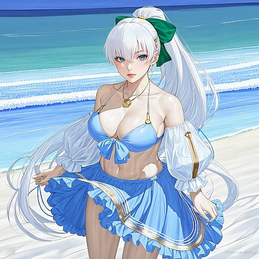 Illustration of Anastasia (swimsuit archer) (fate), fate/grand order in the style of Ainy