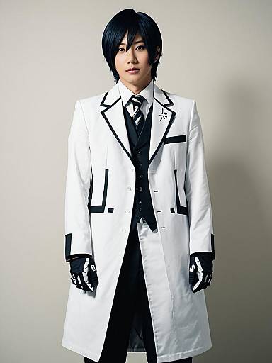 Man in Uryū Ishida Cosplay Costume