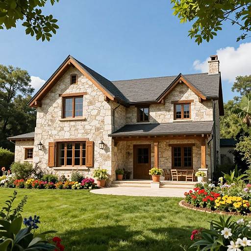 Rustic Country Home with Lush Garden