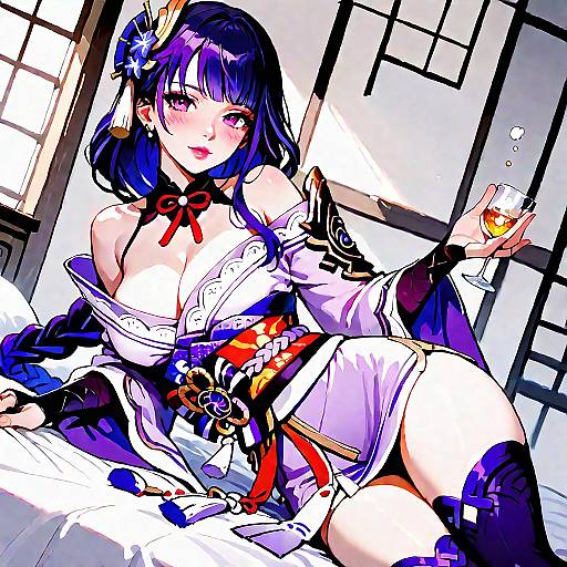 Raiden Shogun in Purple Kimono