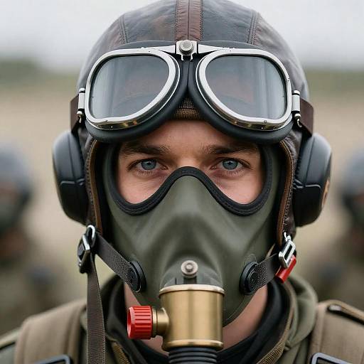 Aviator Portrait with Unique Gear