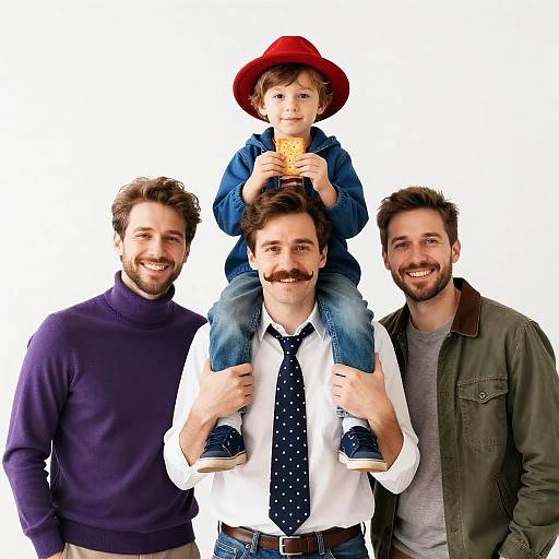 Family Fun: Joyful Portrait of Friends