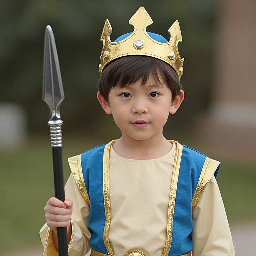 Boy in King Triton Costume