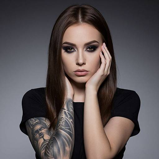 Portrait of Woman with Tattoos