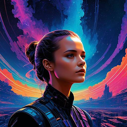 Alicia Vikander Nebula Portrait