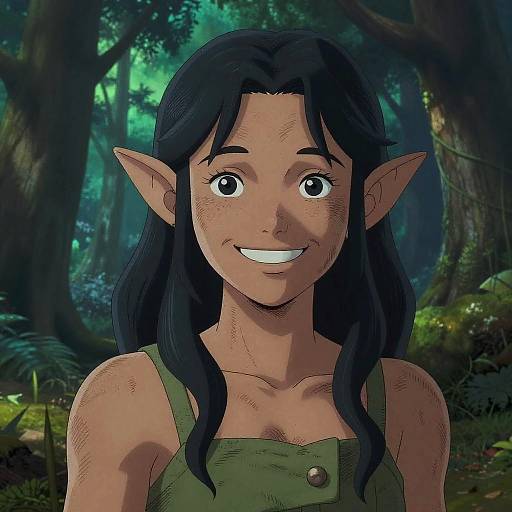 Smiling Forest Spirit Portrait