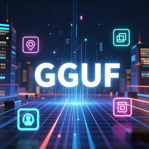 Neon Cyber Landscape with GGUF