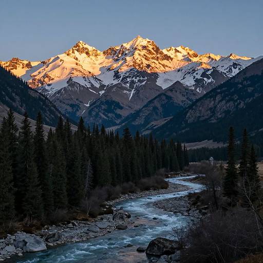 Majestic Mountain Landscape at Golden Hour