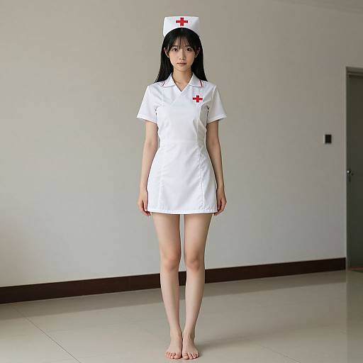 Realistic Nurse Dance Costume Portrait