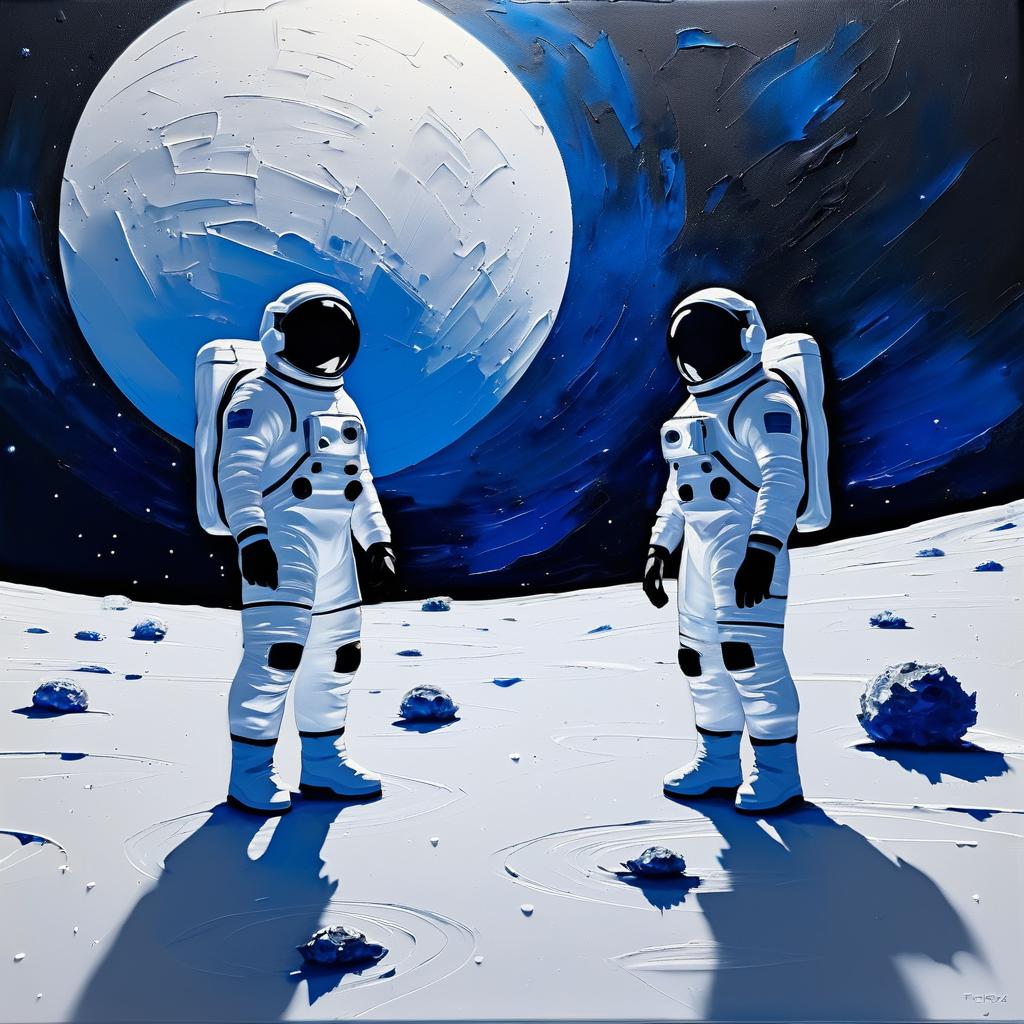 Abstract Astronauts on a Distant Planet