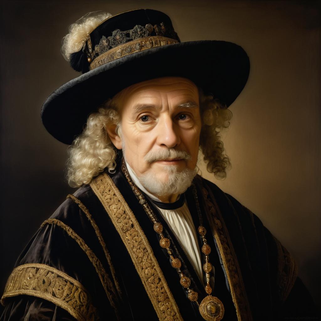 Intricate Portrait of an Elderly Man