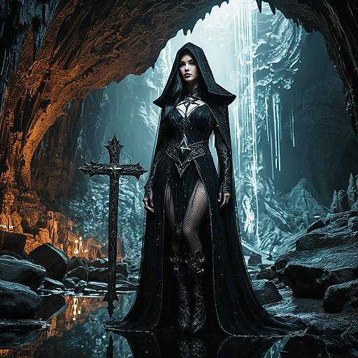 Dark Veil Nether Witch in Enchanted Cavern