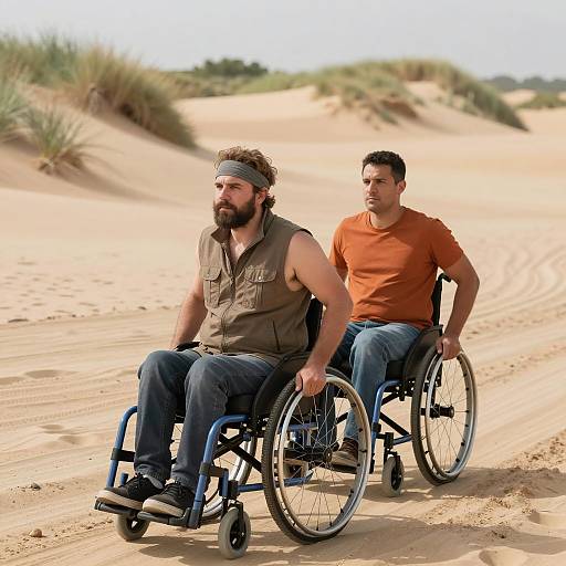 Journey of Strength: Two Men in Wheelchairs