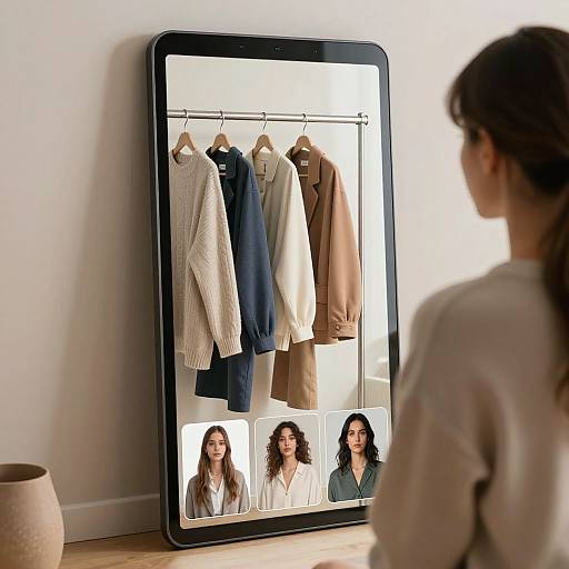 AI Clothes Changer Smart Mirror