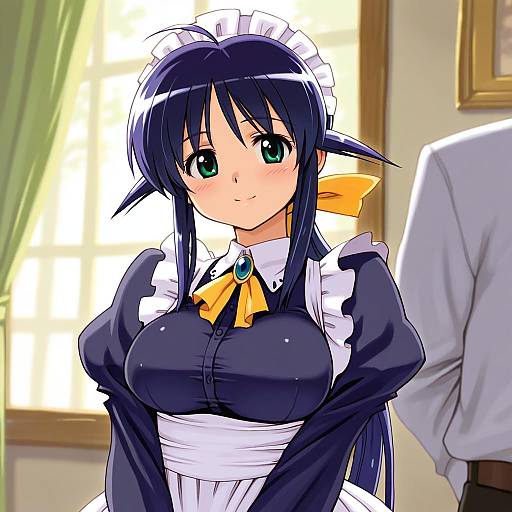 Illustration of Andou mahoro, mahoromatic in the style of Ryoji (nomura ryouji)