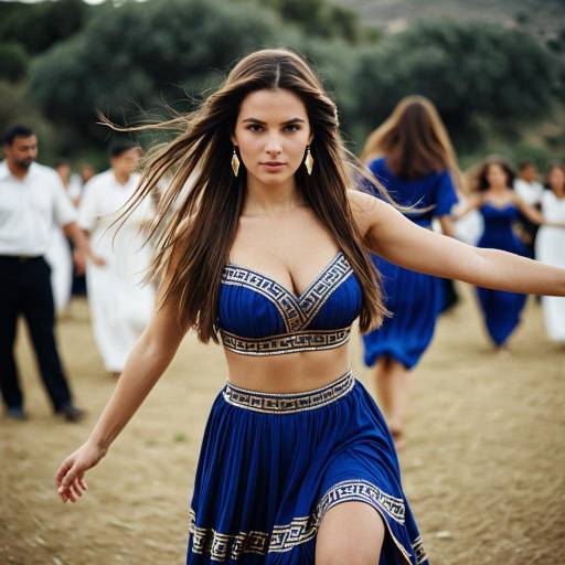 Realistic Greek Dancing Costume Portrait