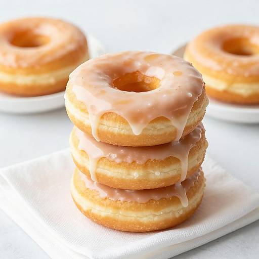 Stacked Skinny Vanilla Bean Donuts