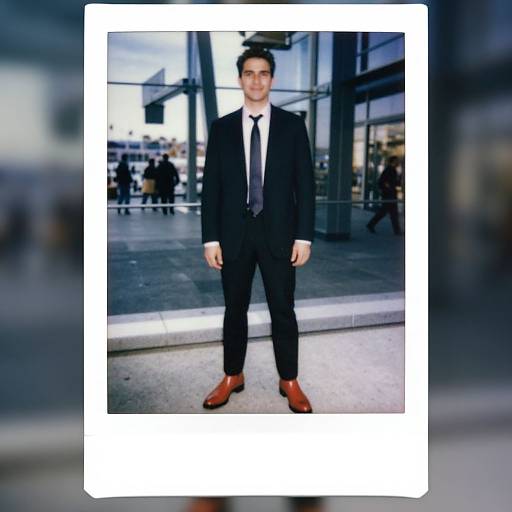 Confident Man in Classic Suit by Waterfront