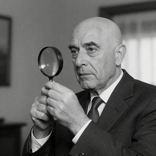 Focused Bald Man in Dark Suit