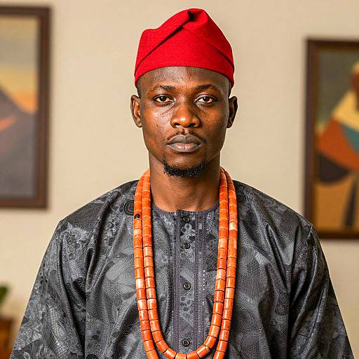 Traditional African Wedding Attire Portrait