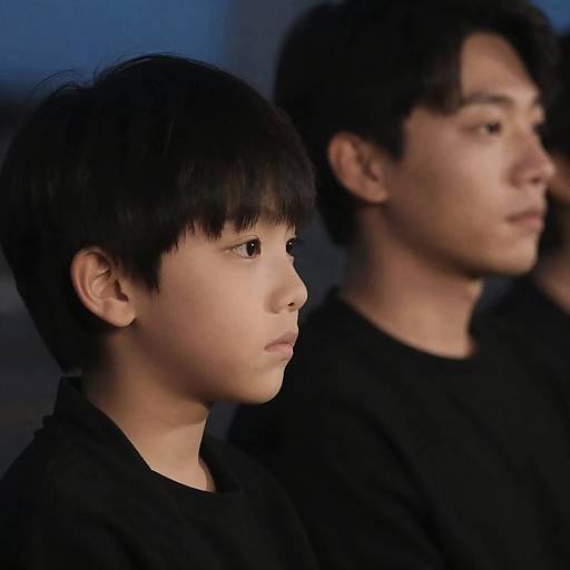 Intimate Portrait of Father and Son