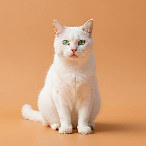 Elegant Green-Eyed Cat Portrait in Detail