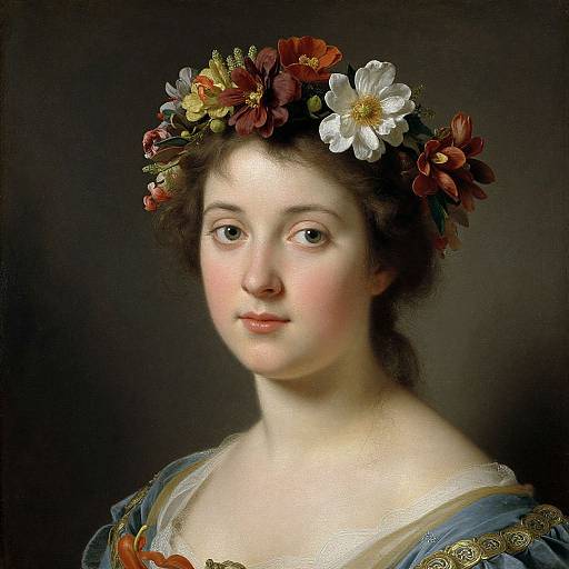 Young Woman with Flower Crown